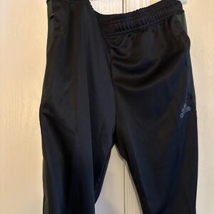 Adidas Boys Tiro pants-black with gray stripe